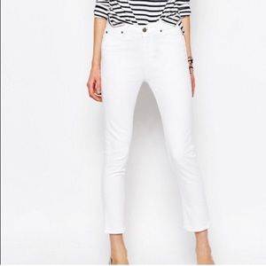 M.i.h. High Rise Cropped Niki Jean, White, Sz 29 NWOT